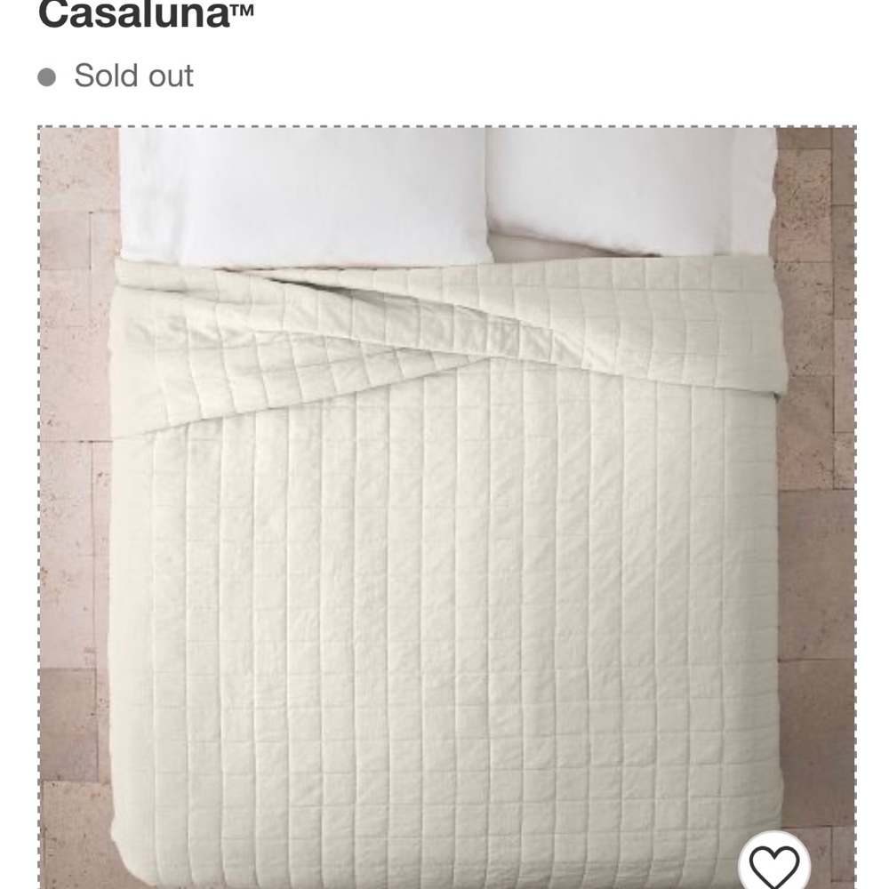 ISO Casaluna King Plus Heavyweight Linen Blend Quilt